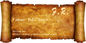 Faber Róbert névjegykártya
